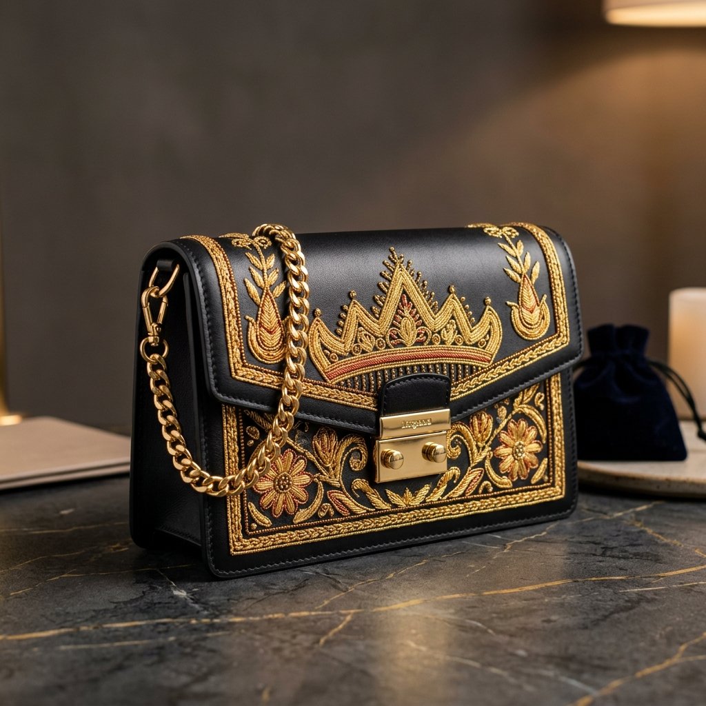 Tas Clutch Tapis Lampung Emas Handcrafted